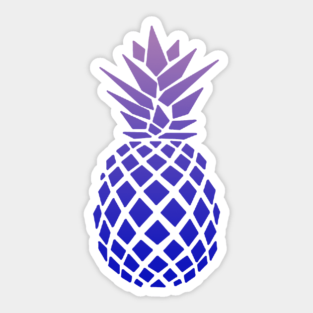 Purple Pineapple Design Sticker by StylishTayla